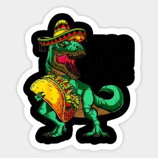 Tacosaurus Taco Dinosaur Funny Cinco de Mayo Sticker